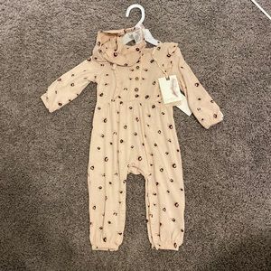 Jessica Simpson one piece with matching head band 6/9 months.